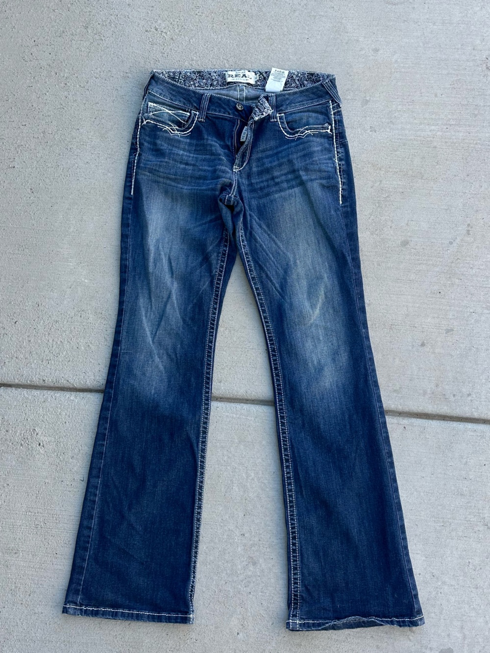 Ariat Women's Faded Dark Blue Straight Leg Jeans